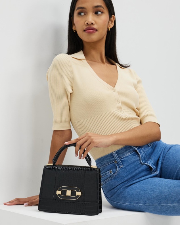 Black Aldo Fashion Enondario Top Handle Bag