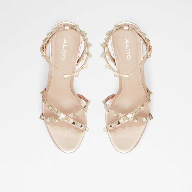 Aldo Fashion Gold Geegully Heeled Sandals
