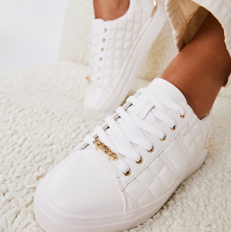 Aldo Fashion White Meadow Trainer