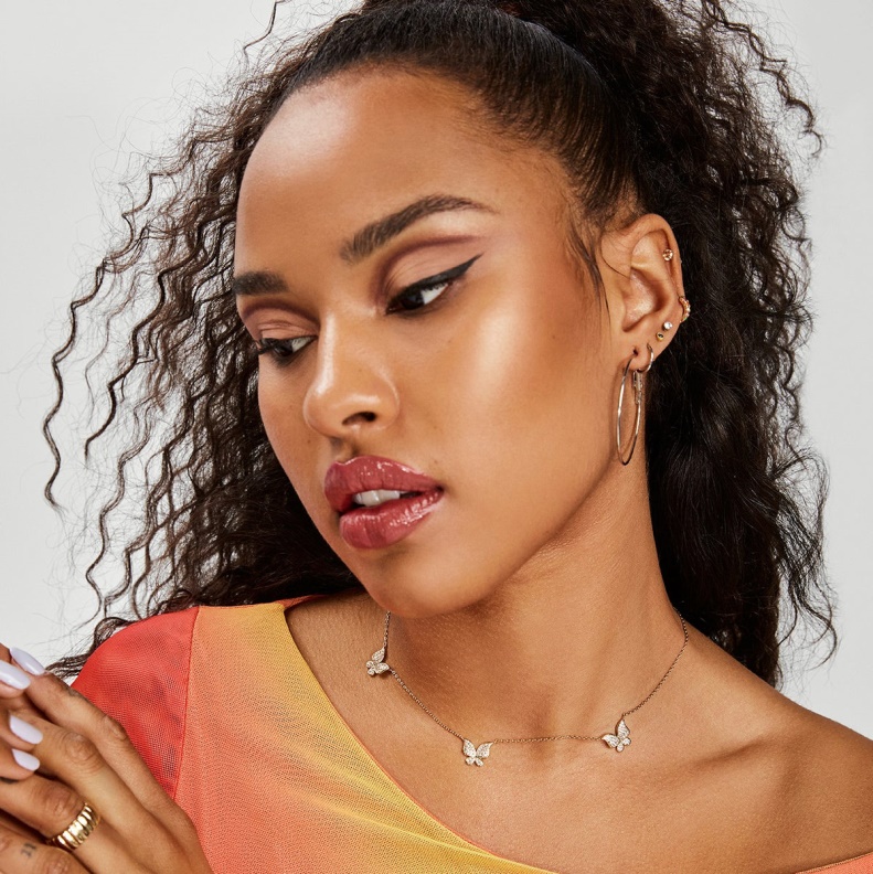 Fashion Aldo Papilya Gold-Clear Multi