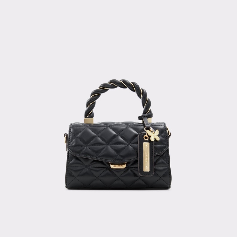 Fashion Black Ribands Top Handle Bag Aldo