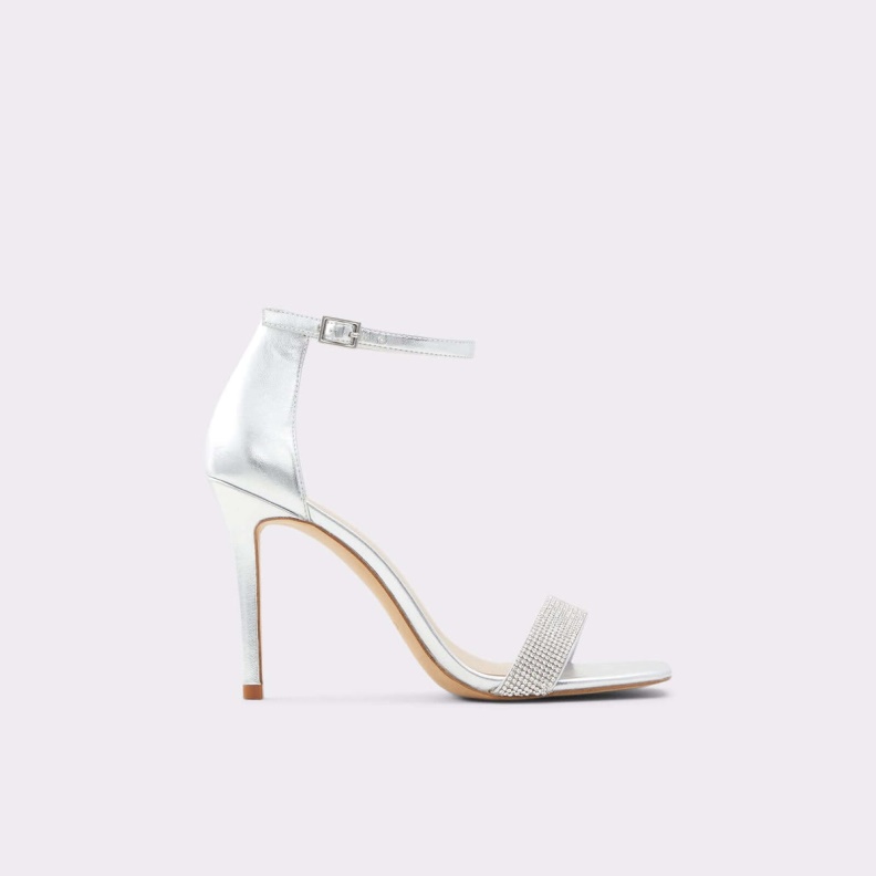 Silver Aldo Fashion Afendaven Heeled Sandals