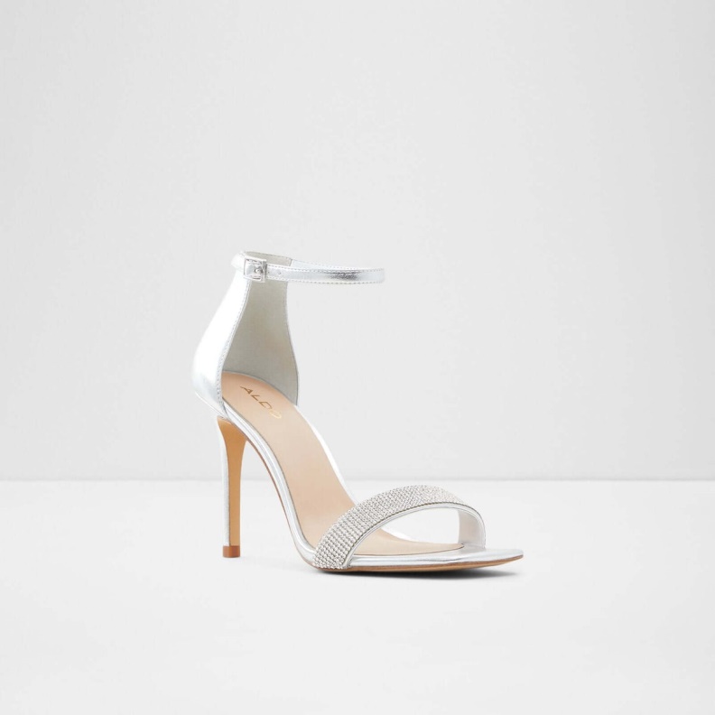 Silver Aldo Fashion Afendaven Heeled Sandals