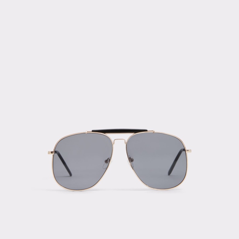 Black-Gold Multi Abaunad Aviator Sunglasses Aldo Fashion