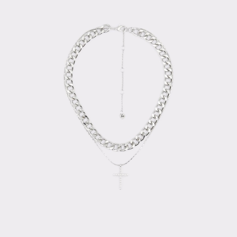 Silver-Clear Multi Acerani Necklace Fashion Aldo