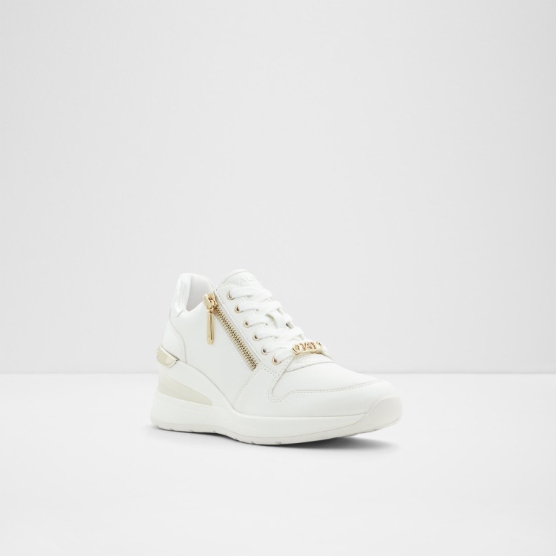 White Fashion Aldo Adwiwiax Wedge Sneaker Wedge Heel