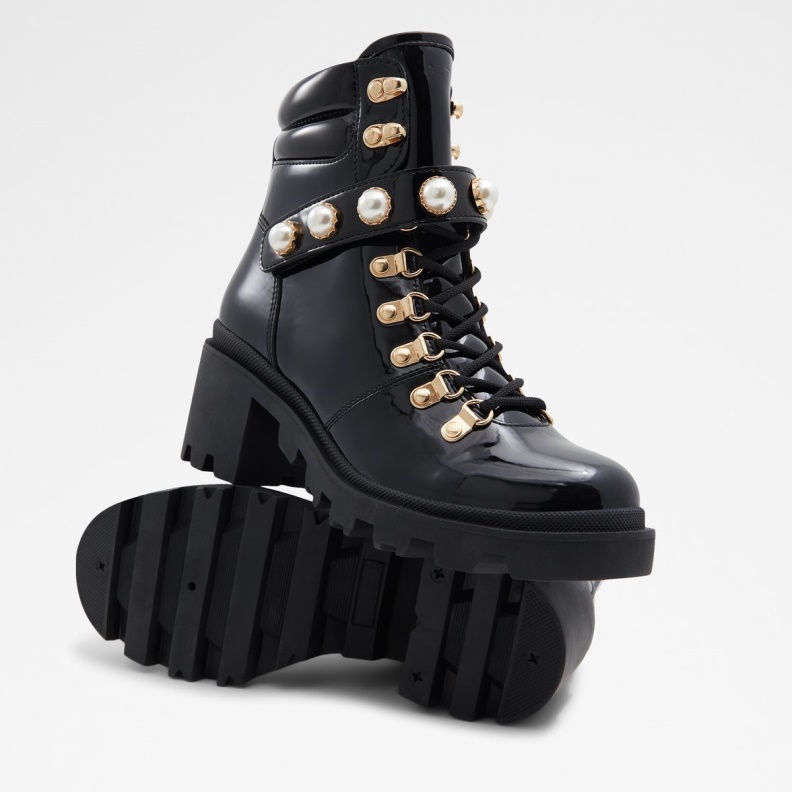 Afirasean Combat Boots Lug Sole Fashion Black Aldo