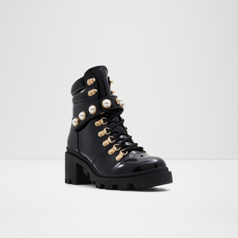 Afirasean Combat Boots Lug Sole Fashion Black Aldo