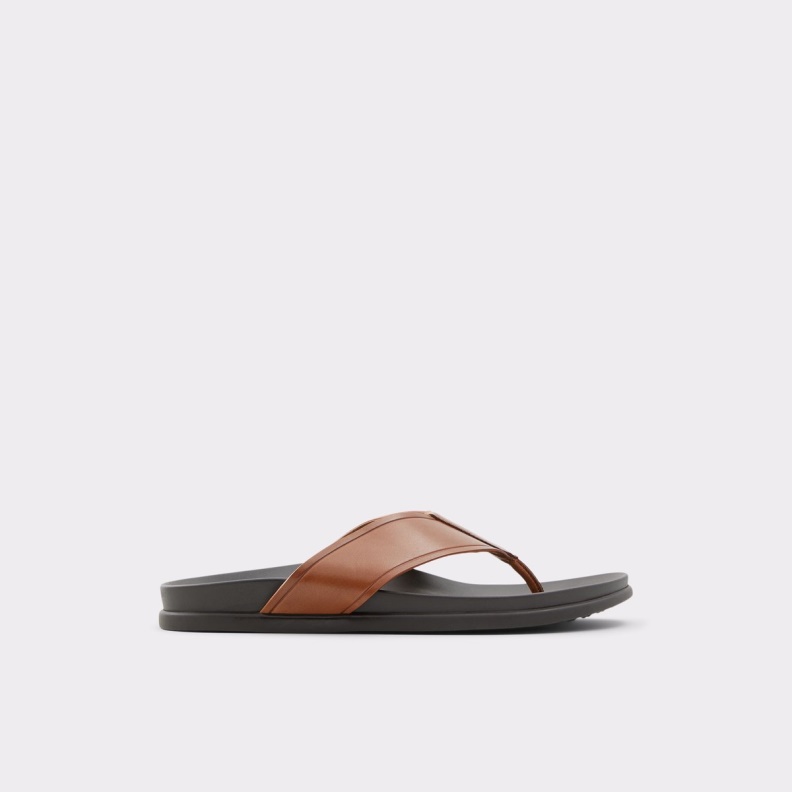 Fashion Aldo Afuthien Flip Flops Cognac