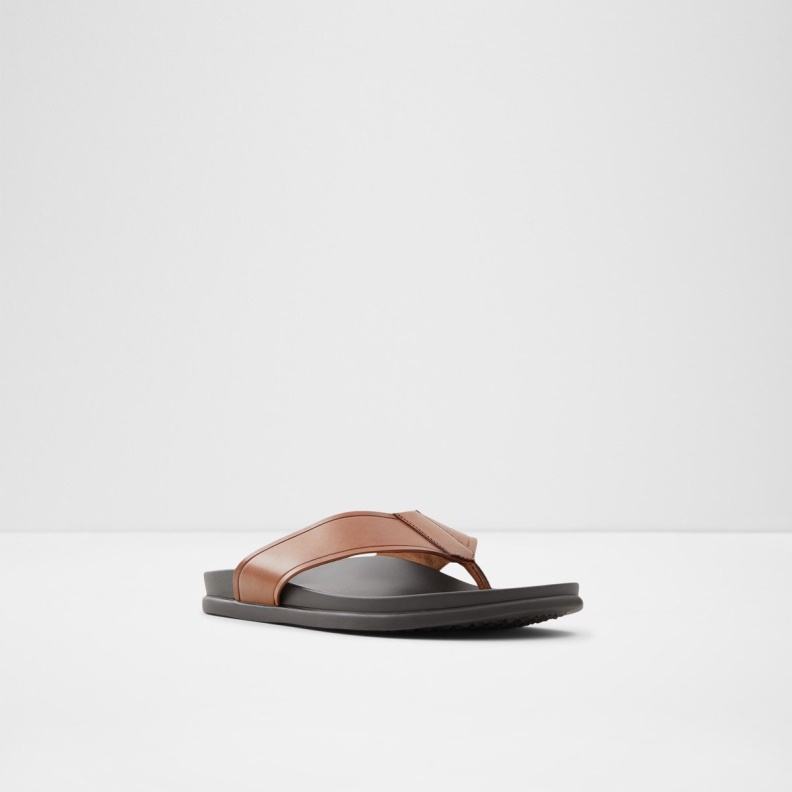 Fashion Aldo Afuthien Flip Flops Cognac