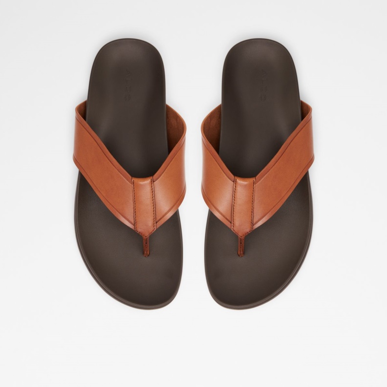 Fashion Aldo Afuthien Flip Flops Cognac