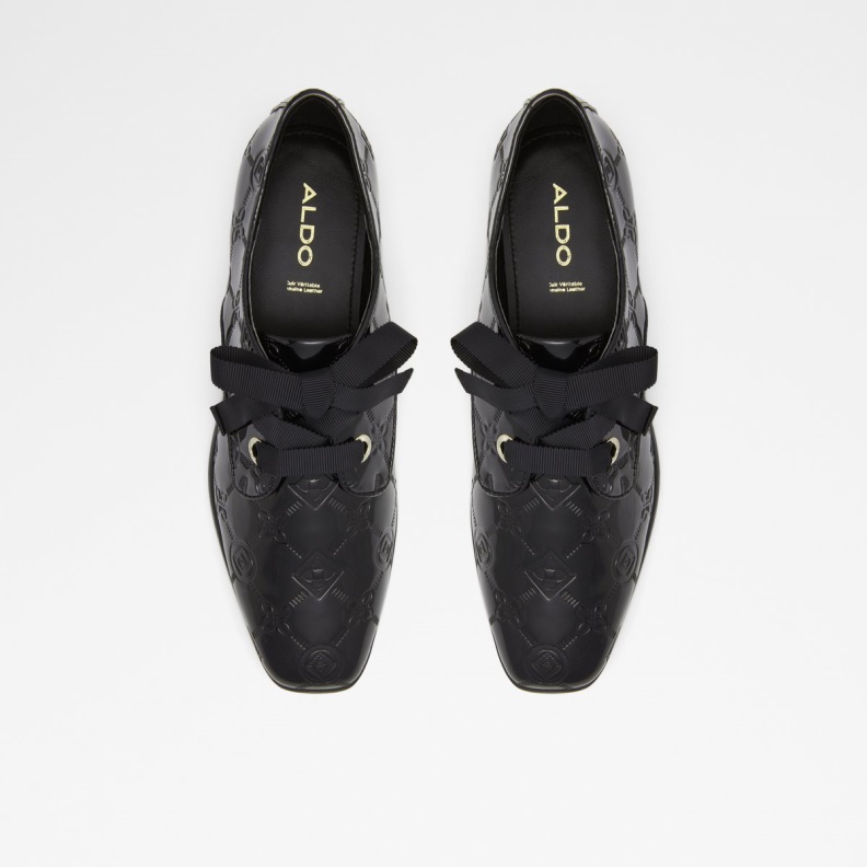 Black Synthetic Patent Agwenna Oxford Shoe Aldo Fashion