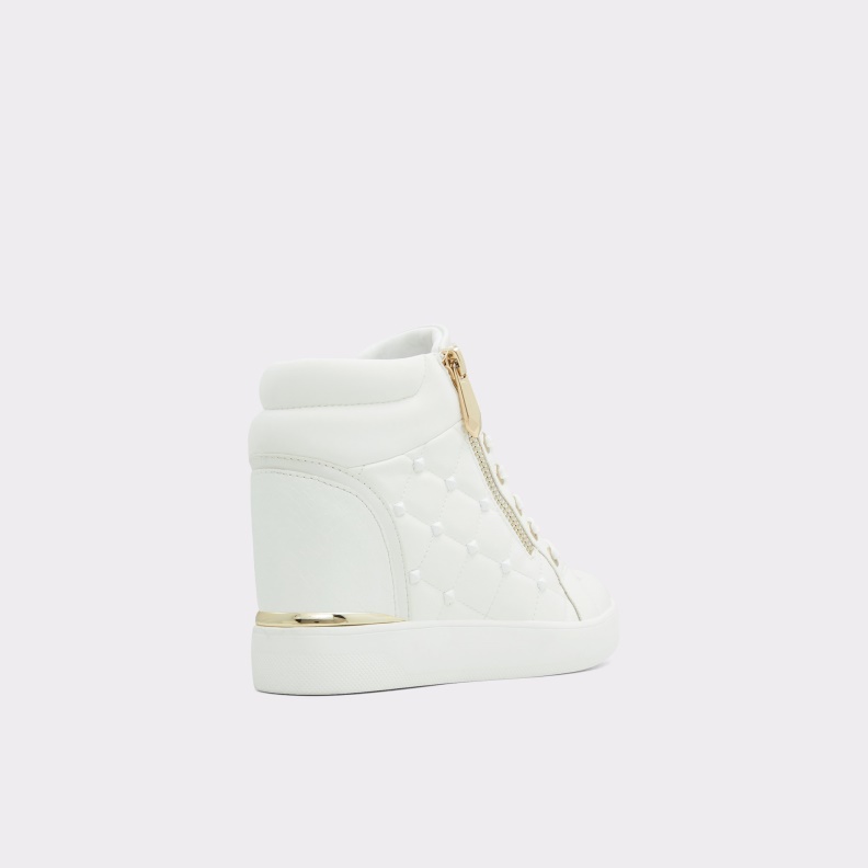 New Arrival Ailannah High Top Sneaker Wedge Heel Aldo Fashion White