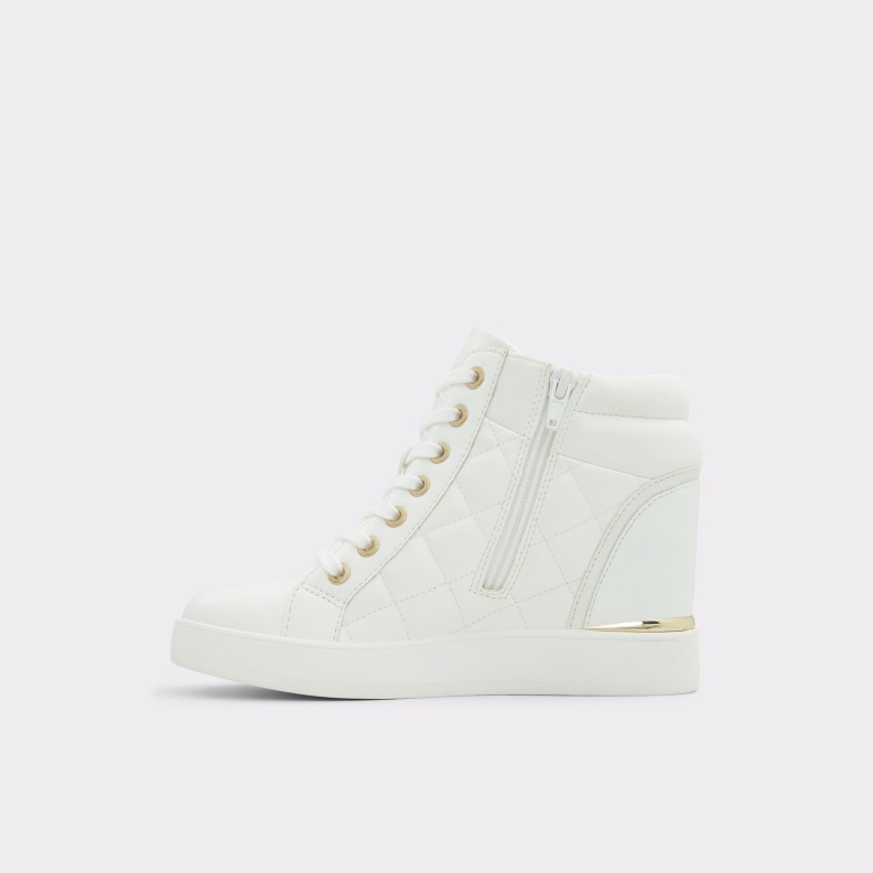 New Arrival Ailannah High Top Sneaker Wedge Heel Aldo Fashion White