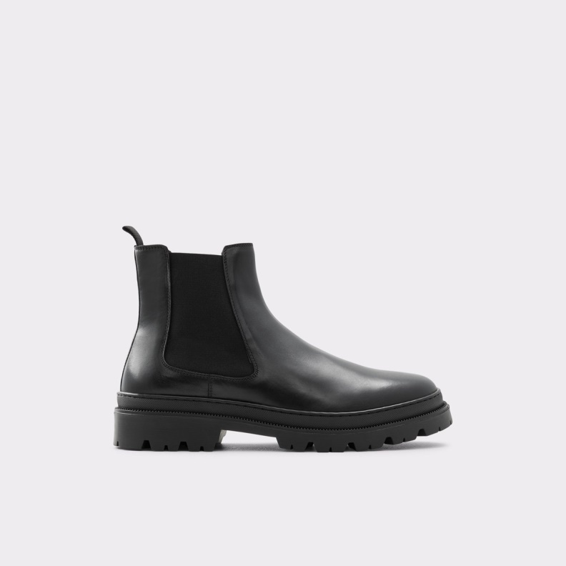 Fashion Black Leather Smooth Alencia Chelsea Boot Aldo