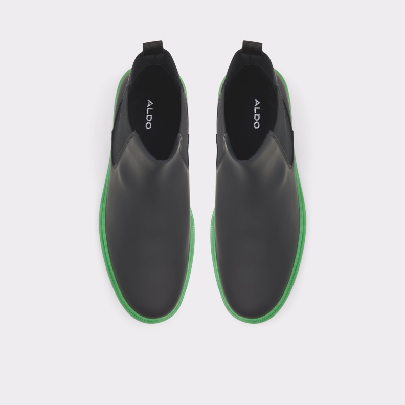 Black Leather Rubber Fashion Aldo Alencia Chelsea Boot