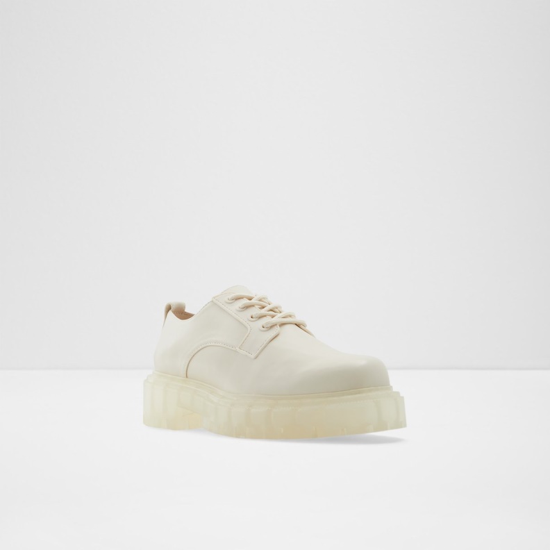 White Aldo Fashion Alexisse Oxford Shoe Lug Sole