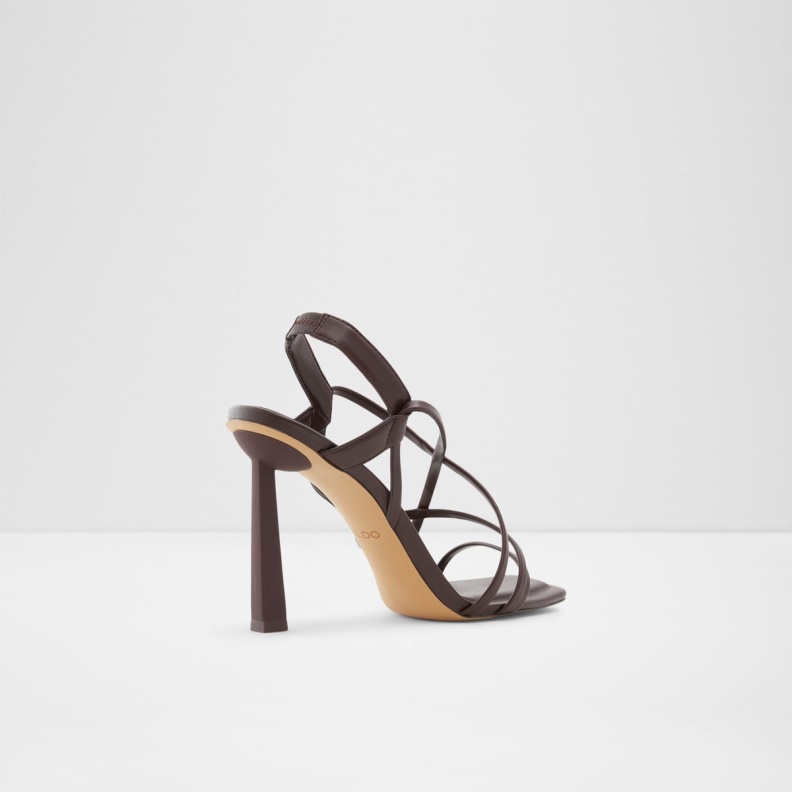 Fashion Dark Brown Amilia Strappy High Heel Sandal Aldo