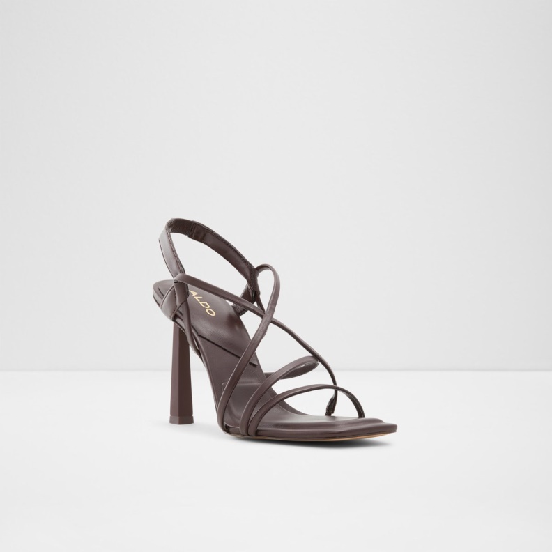 Fashion Dark Brown Amilia Strappy High Heel Sandal Aldo