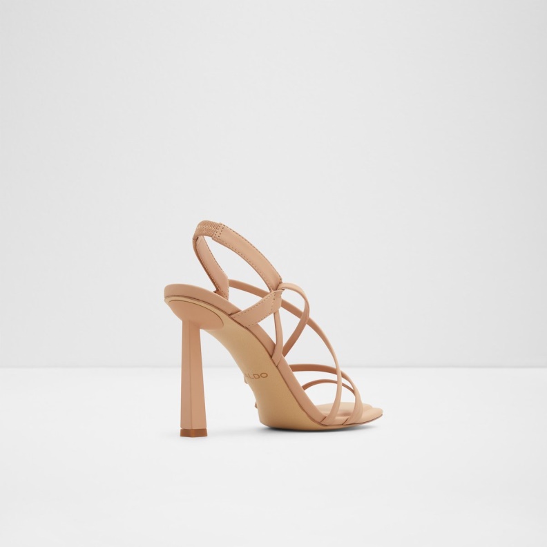 Fashion Aldo Amilia Strappy Heeled Sandal Medium Beige