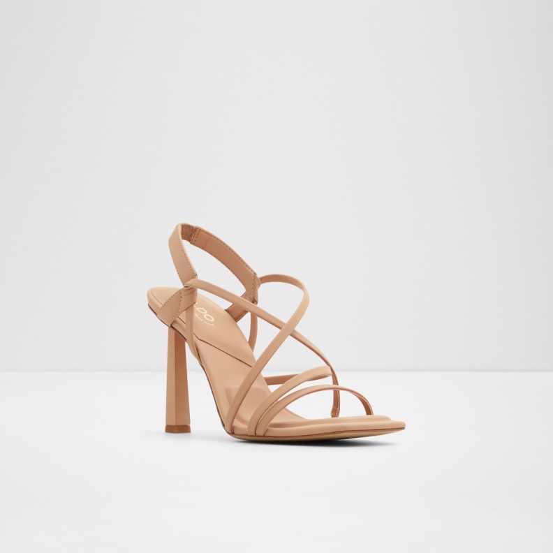 Fashion Aldo Amilia Strappy Heeled Sandal Medium Beige
