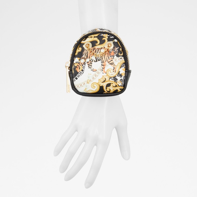 Aldo Black-Gold Multi Fashion Anabellaa Multipurpose Pouch