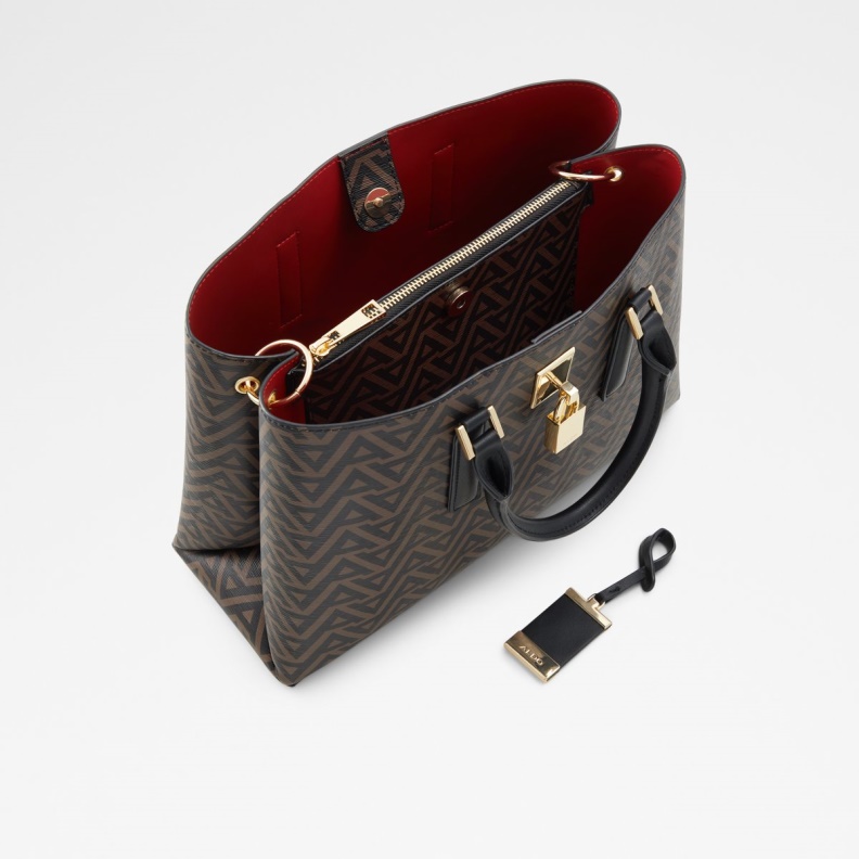 Aldo Brown Multi Fashion Areawiell Tote Bag