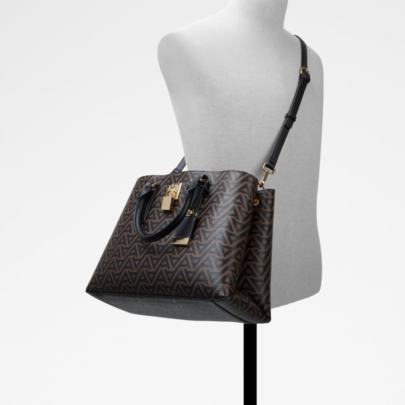 Aldo Brown Multi Fashion Areawiell Tote Bag