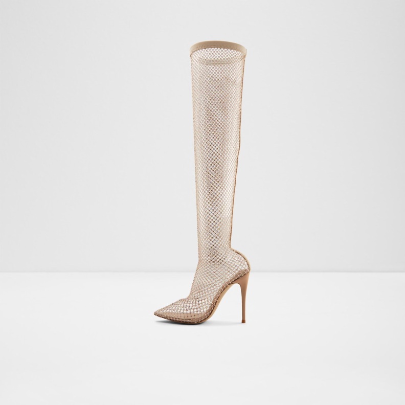 Aldo Fashion Arturi Over-The-Knee Boot Stiletto Heel Bone