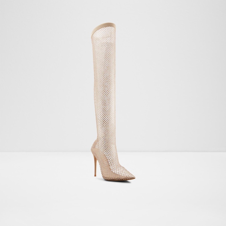 Aldo Fashion Arturi Over-The-Knee Boot Stiletto Heel Bone