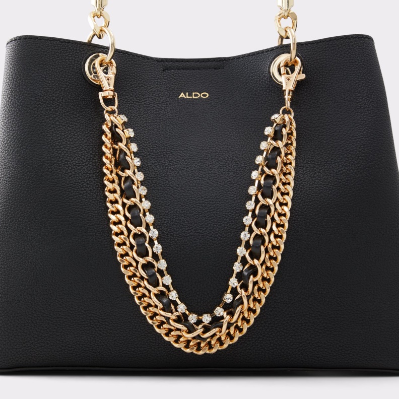 Fashion Aldo Black-Gold Multi Astiraniel Handbag Chain