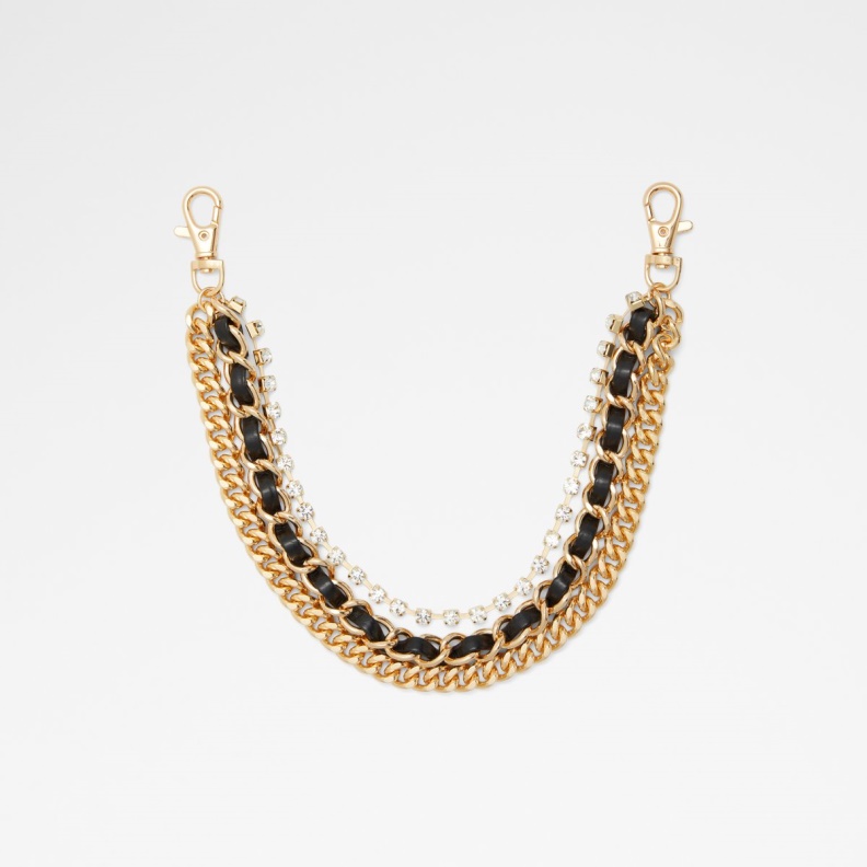 Fashion Aldo Black-Gold Multi Astiraniel Handbag Chain