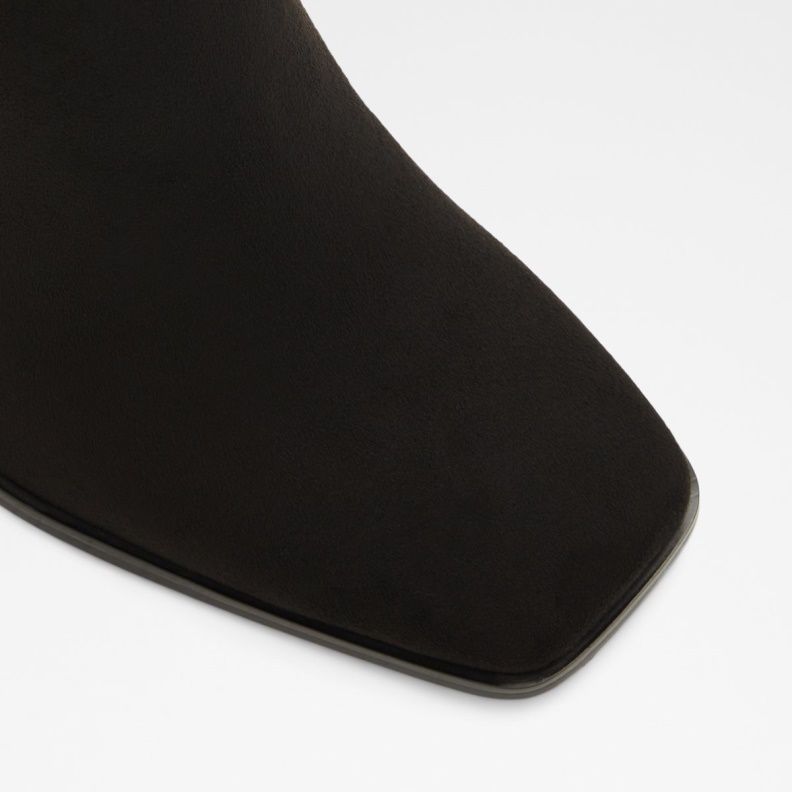 Black Textile Microfibre Aldo Fashion Aurla Ankle Boot Block Heel