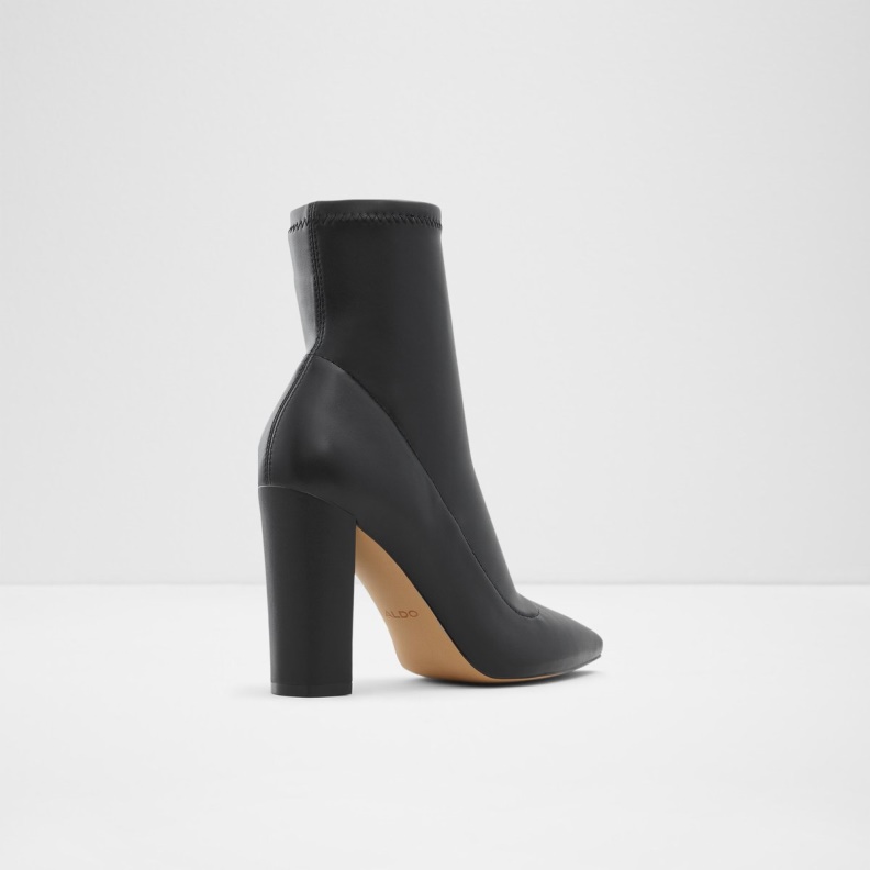 Black Aldo Fashion Aurya Ankle Boot Block Heel