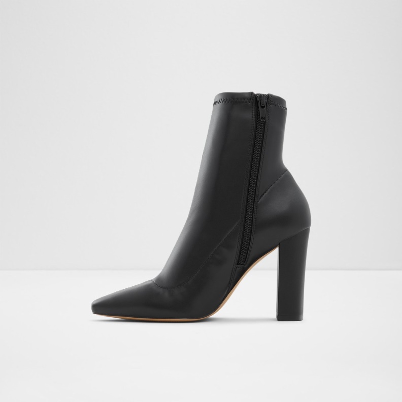 Black Aldo Fashion Aurya Ankle Boot Block Heel