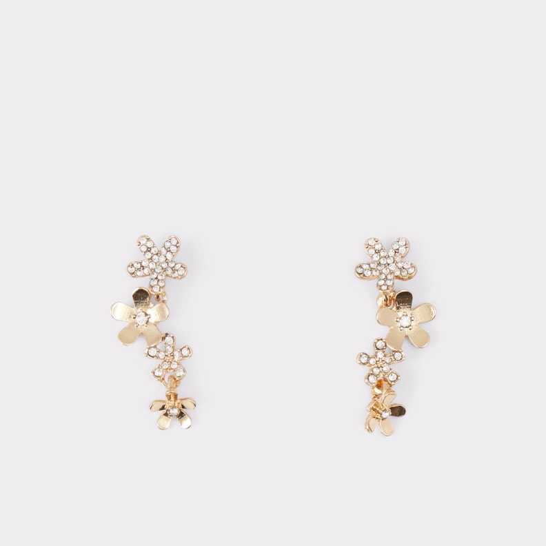Aldo Last Chance Bakerton Earrings Gold-Clear Multi Fashion