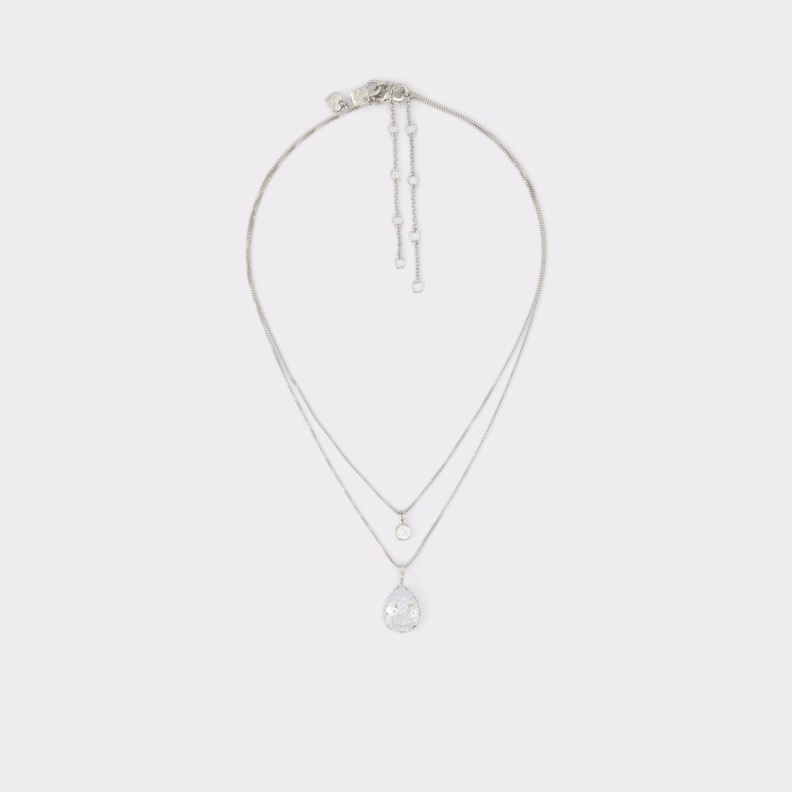 Fashion Aldo Silver-Clear Multi Beauceronee Necklace