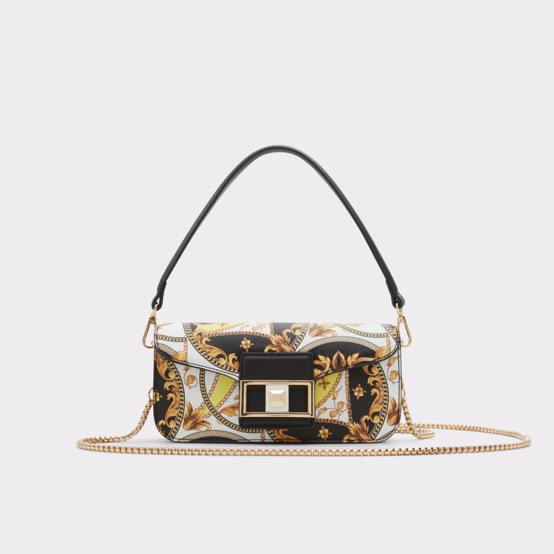Aldo Fashion Bellomax Shoulder Bag Black-Gold Multi