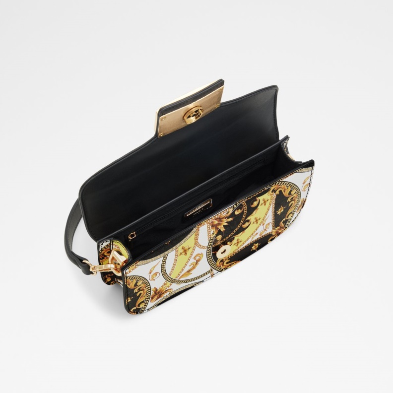 Aldo Fashion Bellomax Shoulder Bag Black-Gold Multi