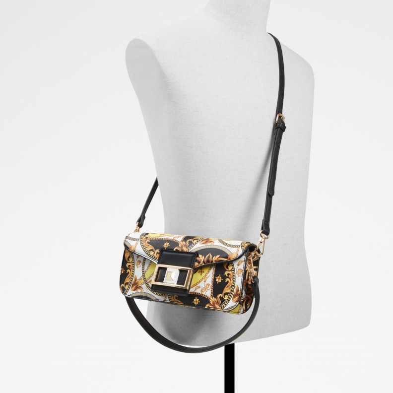 Aldo Fashion Bellomax Shoulder Bag Black-Gold Multi