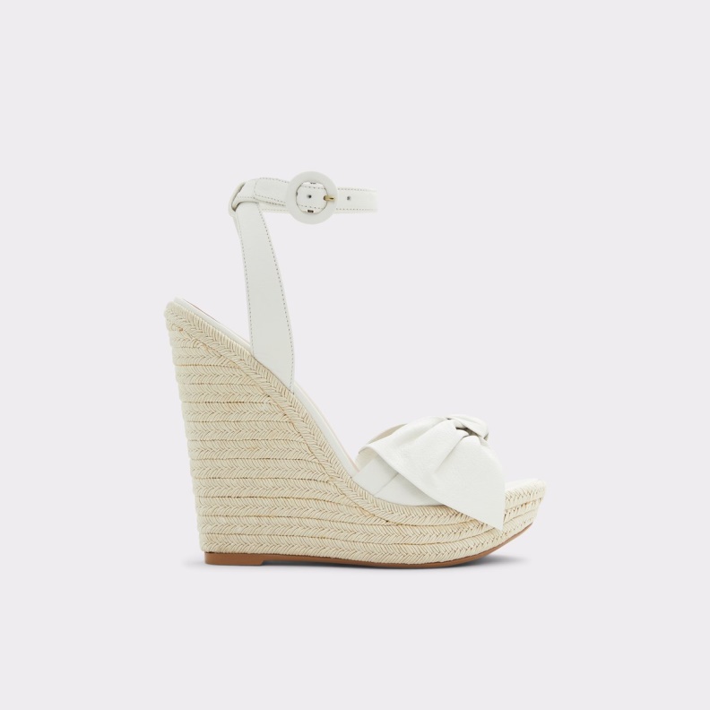 White Aldo Fashion Besch Wedge Sandal Wedge Heel