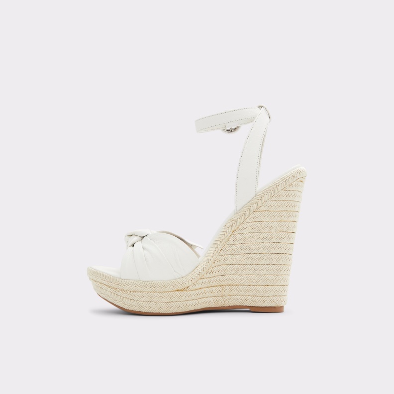White Aldo Fashion Besch Wedge Sandal Wedge Heel