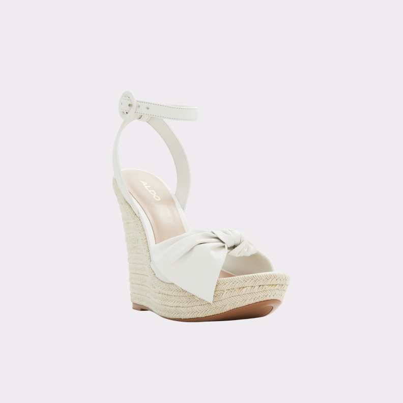 White Aldo Fashion Besch Wedge Sandal Wedge Heel