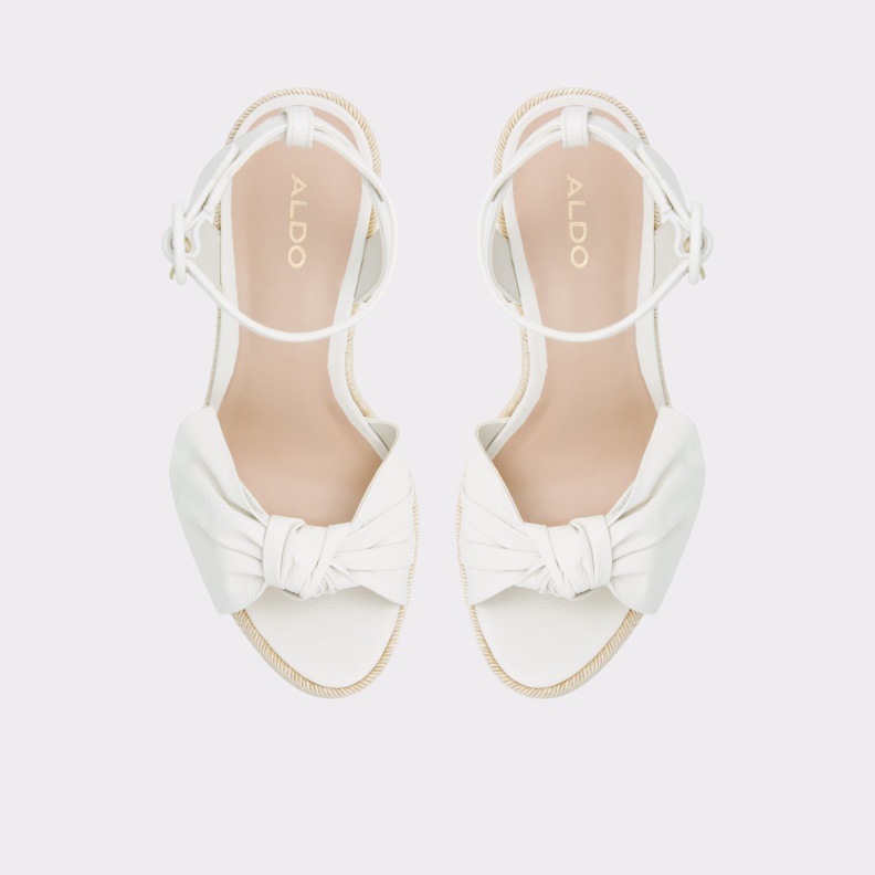 White Aldo Fashion Besch Wedge Sandal Wedge Heel