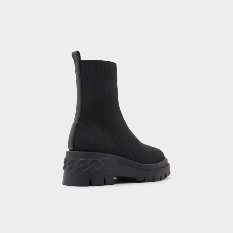Bigact Sock Boot Lug Sole Black Aldo Fashion