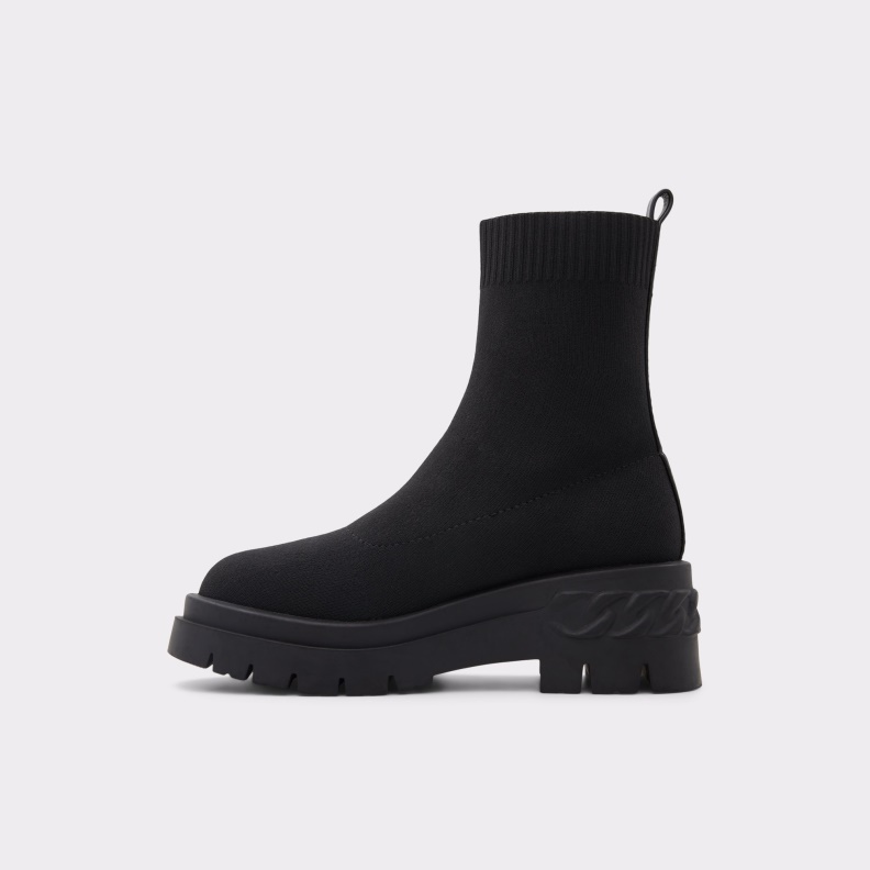 Bigact Sock Boot Lug Sole Black Aldo Fashion