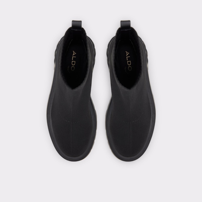 Bigact Sock Boot Lug Sole Black Aldo Fashion