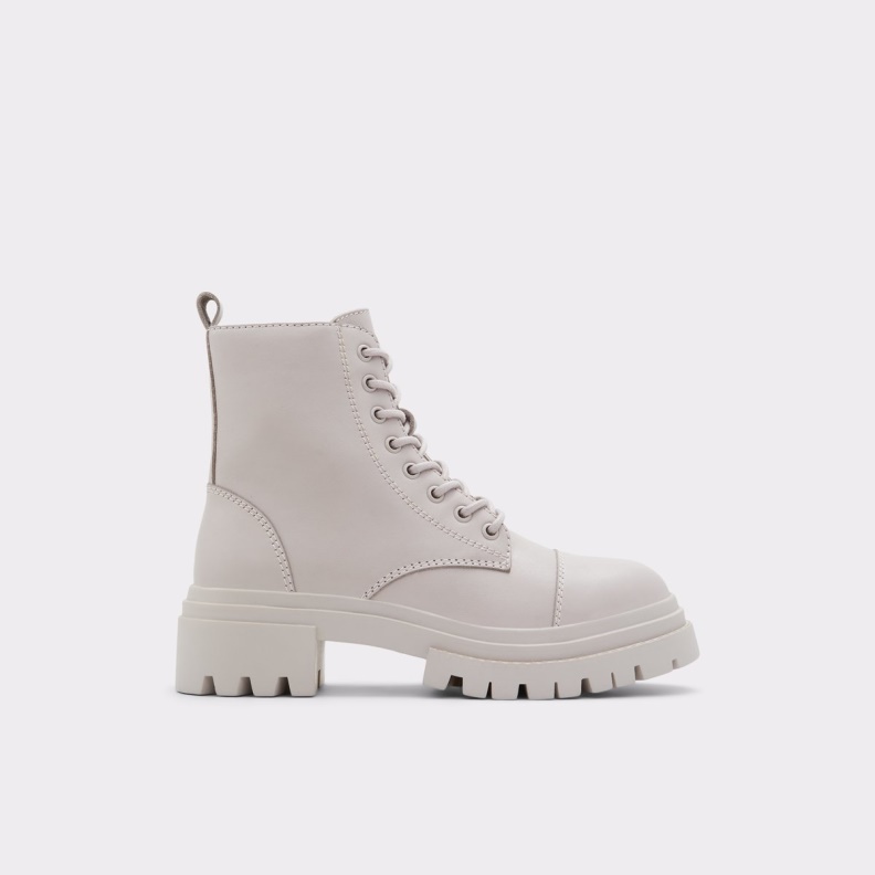 Fashion Aldo Bigmark Combat Boots Lug Sole Gray