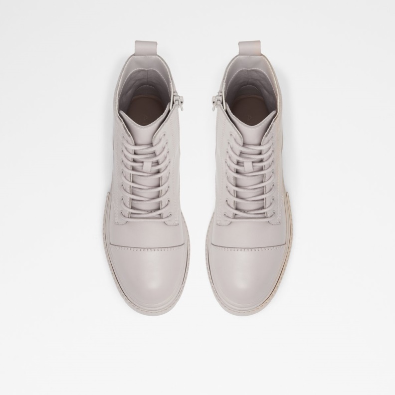 Fashion Aldo Bigmark Combat Boots Lug Sole Gray