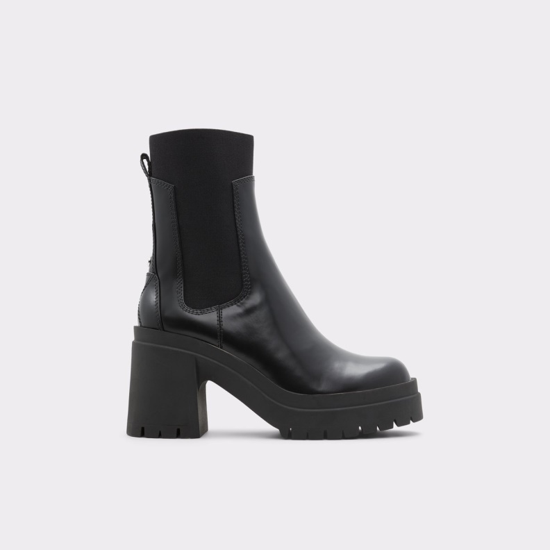 Aldo Black Fashion Bigmood Chelsea Boot Lug Sole